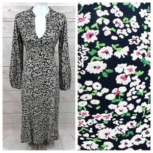 NWT Boden Boho Floral Prairie Belted Pocket Long Sleeve Cottagecore Maxi Dress